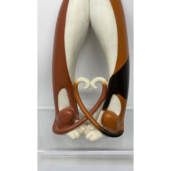 Hot Dogs A3693 12in The Snuggle Ella Louis Border Dachshund Resin Figurine - Picture 5 of 7